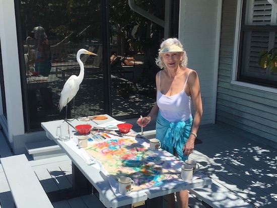 Painting by the Sea, Egret and Me